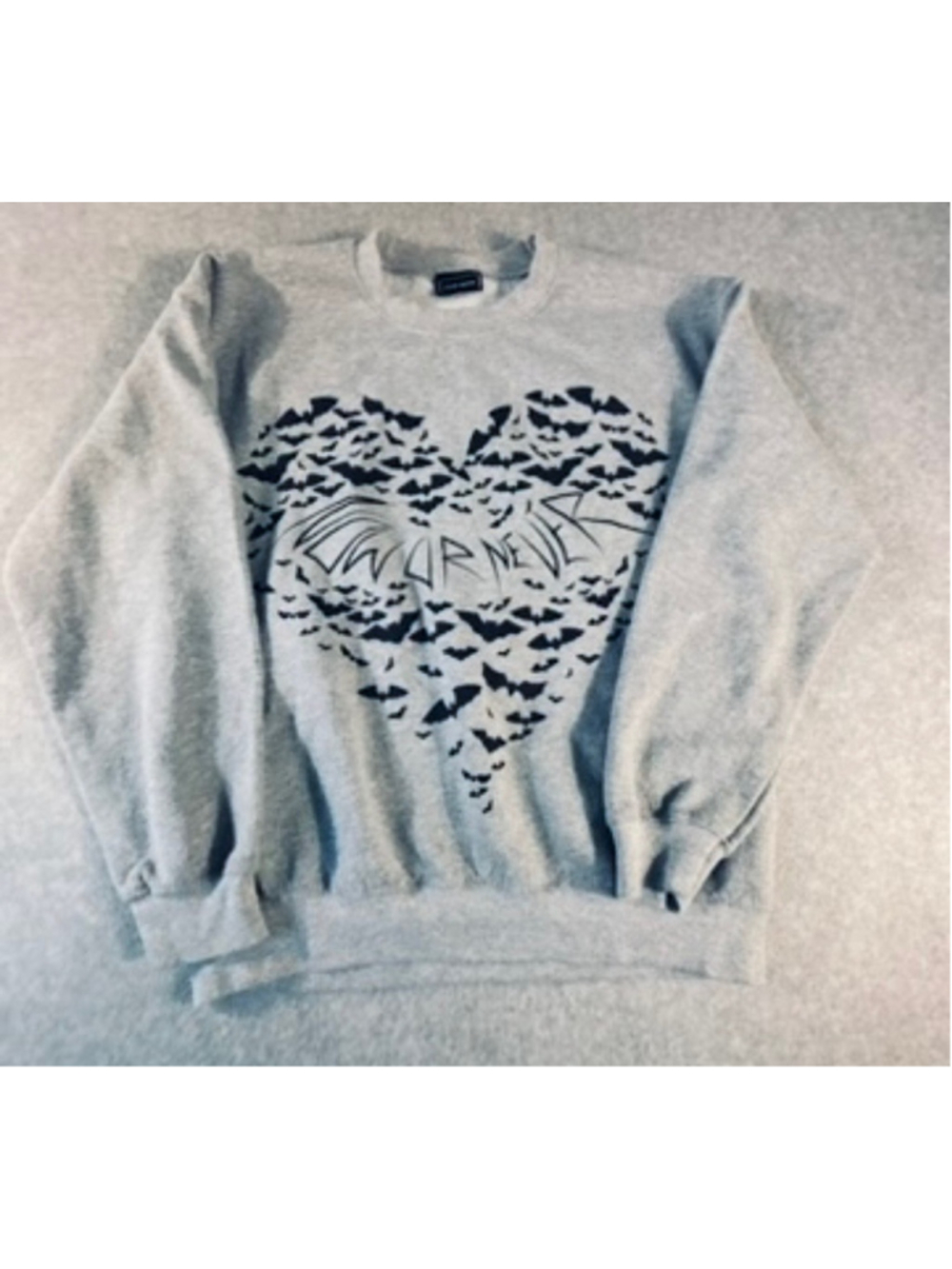 Colby Brock Now or Never Bat Graphic Sweatshirt Gray Crewneck Size M YouTuber